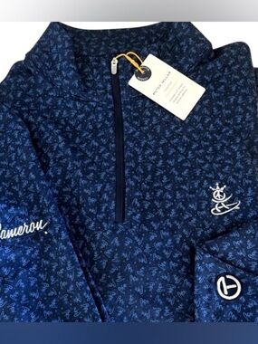 NWT SCOTTY CAMERON GALLERY Circle T  Peace Surfer 1/4 Zip Pullover Navy XXL Golf